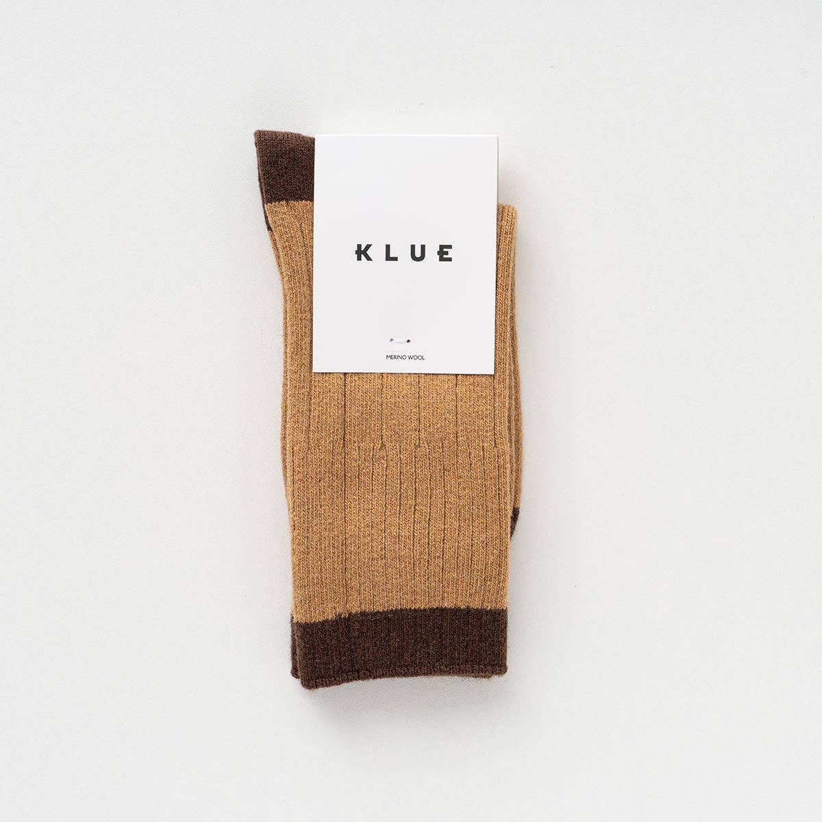 KLUE Merino Wool socks with Bands | Caramel and Brown