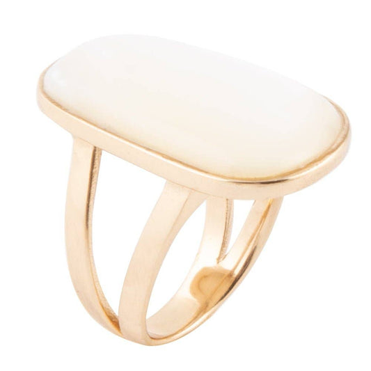 Mother of Pearl and Bronze Ring