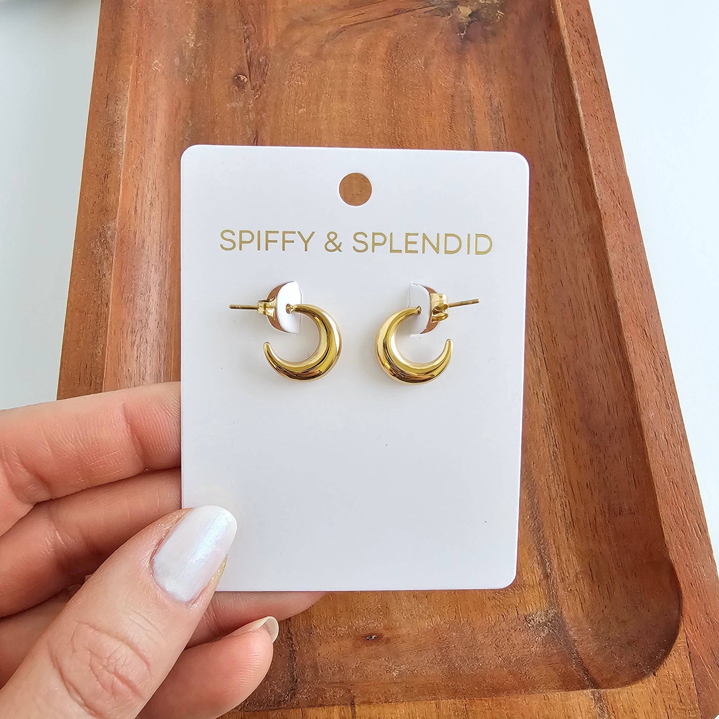 Luxe Selena Hoops - Mini - Gold // Everyday basics, Jewelry