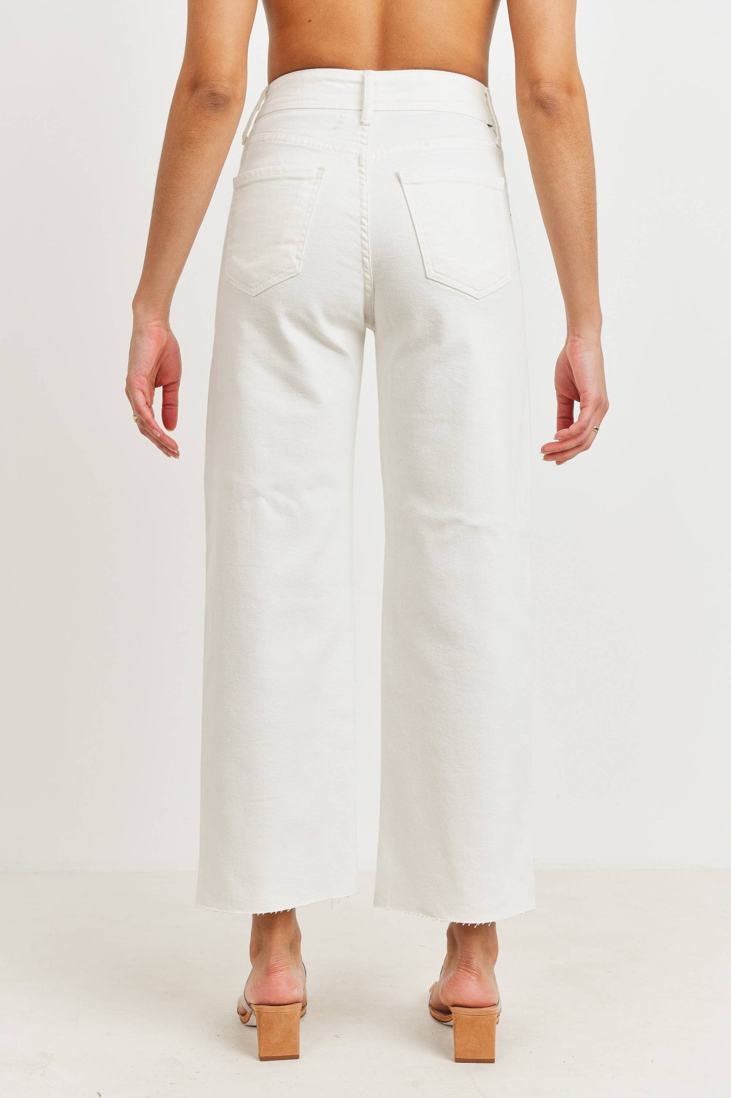 The Nautical High Rise Wide Leg Jeans | Off White