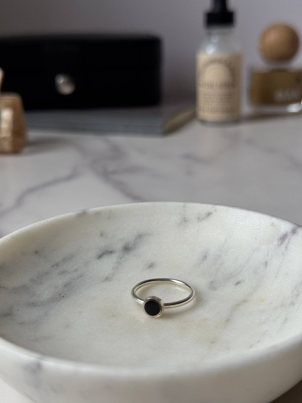 Onyx Solitaire Ring