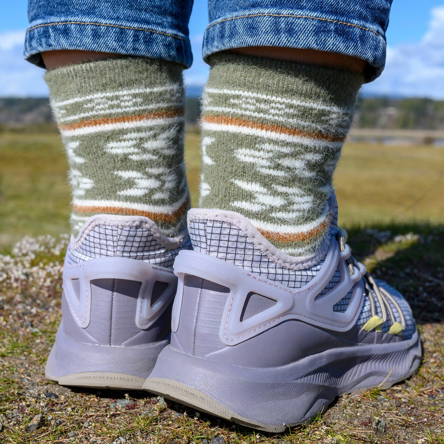 Melissa Forest Green - Ultra Soft Crew Socks | Wool & Bamboo