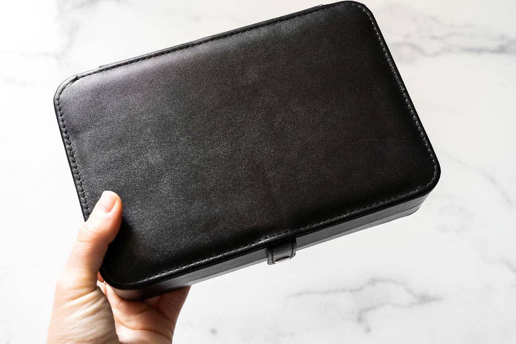 Jewelry Travel Case Box - Black // Gift, Storage
