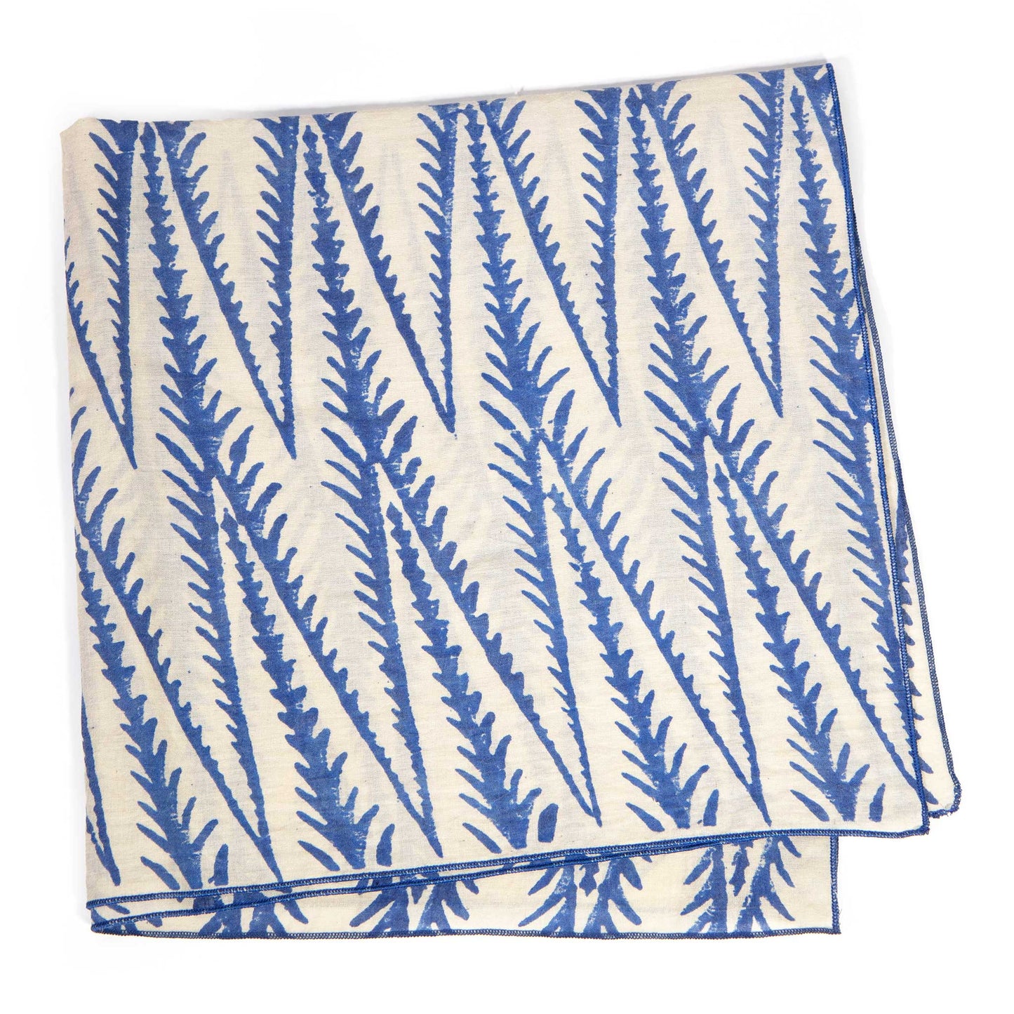 Blue Geo Block Print Bandana
