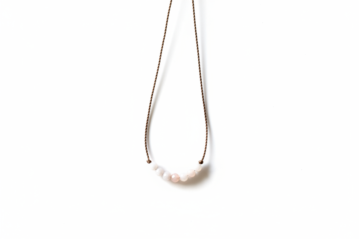 Pink Opal Creativity Necklace, October Birthstone