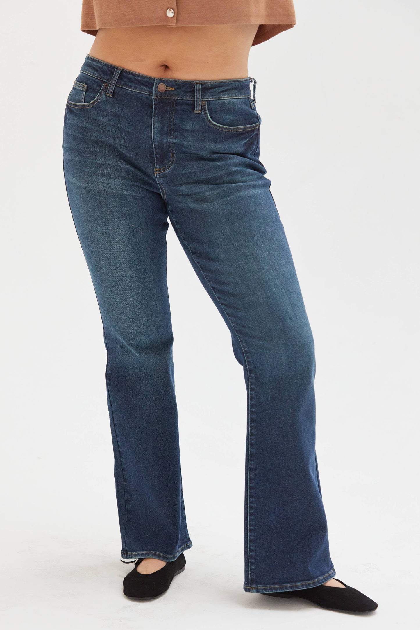 Windsor Flare High Rise Jean | Dark Aged Vintage Sculpt+