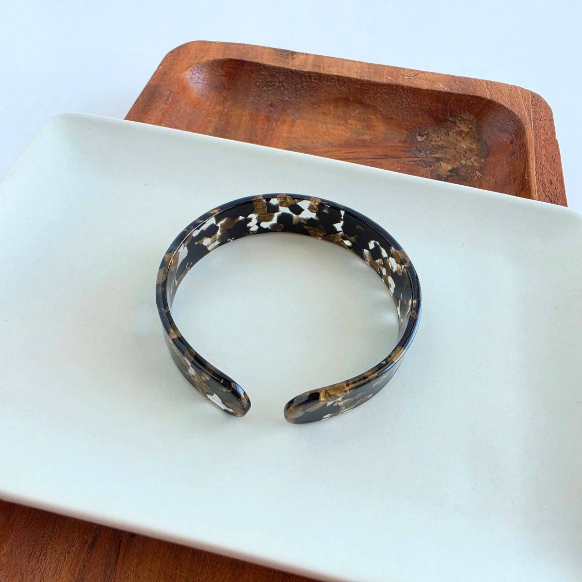 Brynn Bracelet - Black & Bronze - Small // Bangle, Cuff