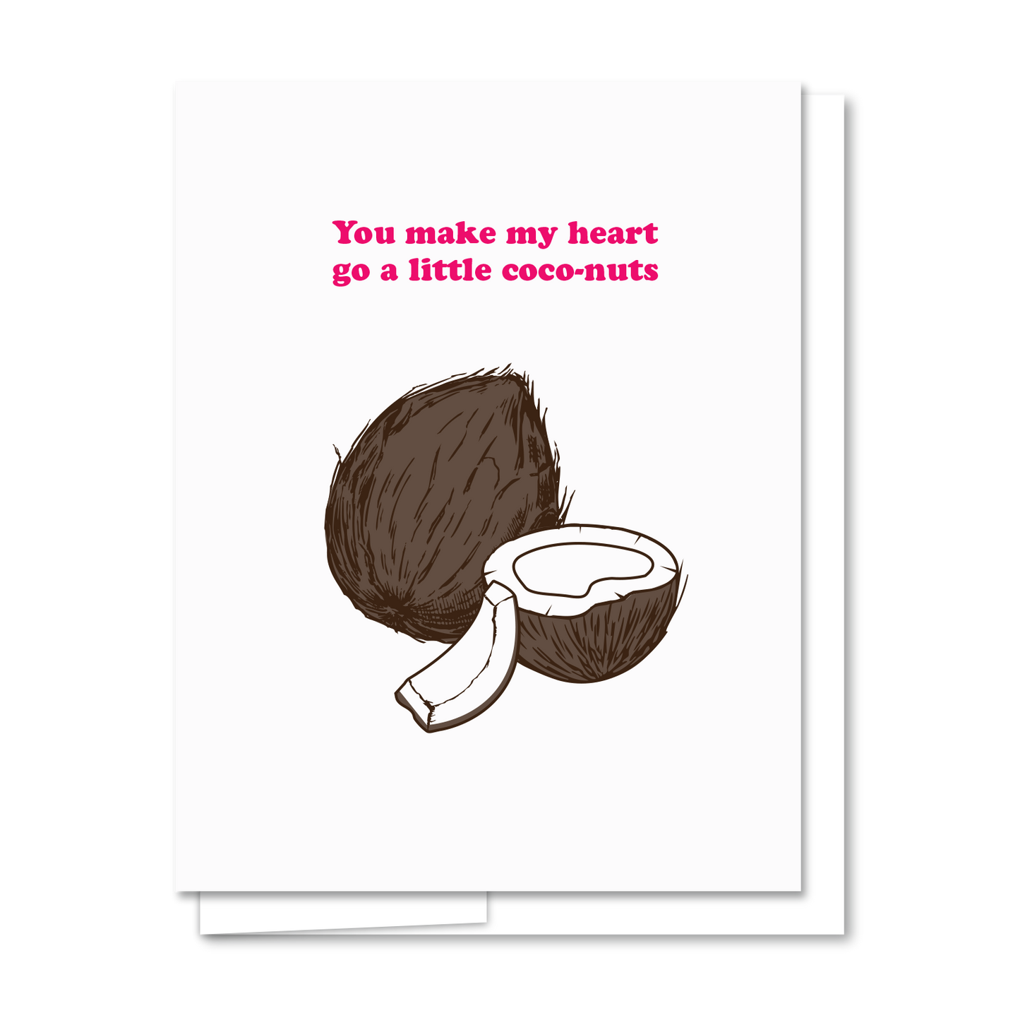Coconuts - Illustrated Letterpress Card