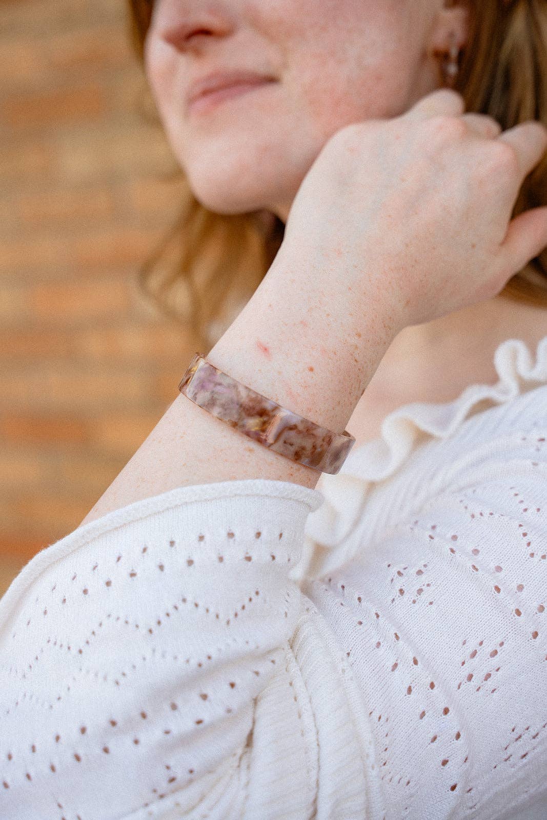 Brynn Bracelet - Shimmering Taupe - Standard // Cuff Bangle