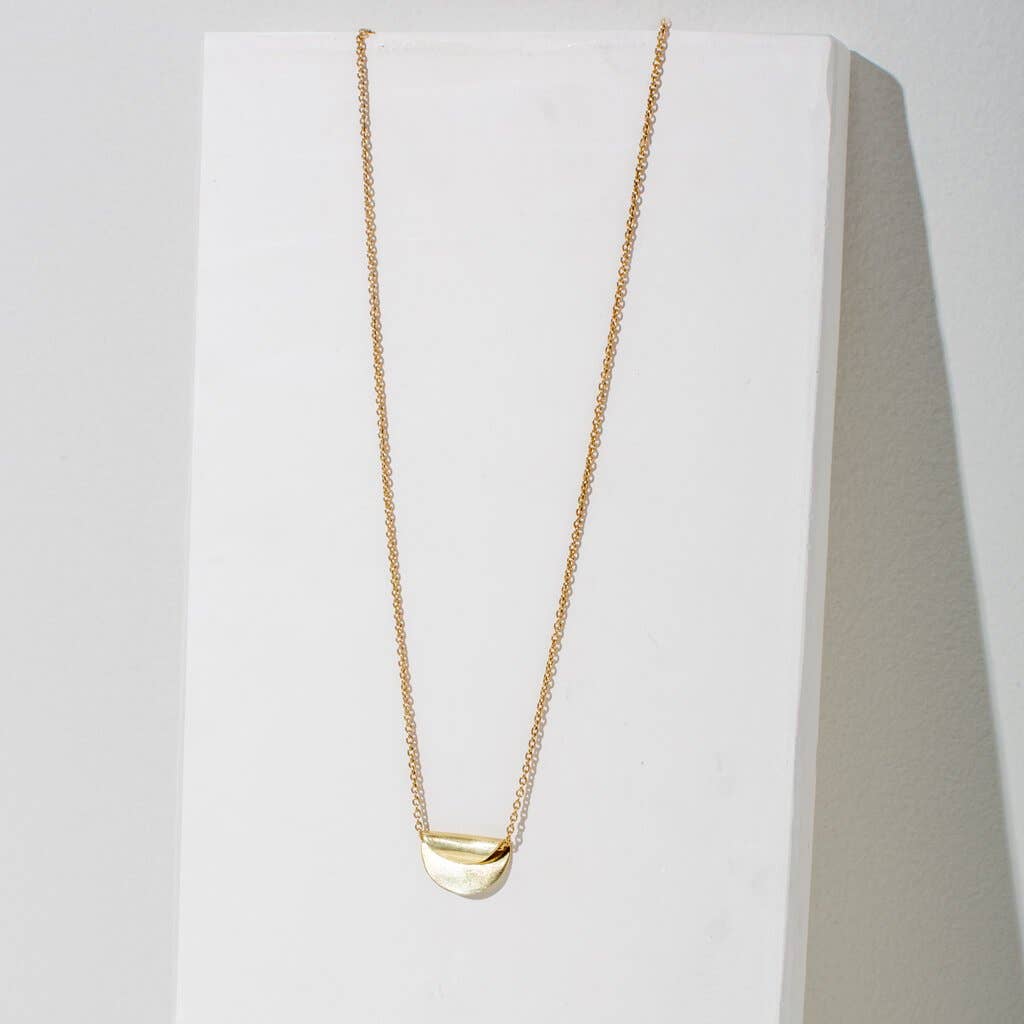 Enfold Necklace | Brass