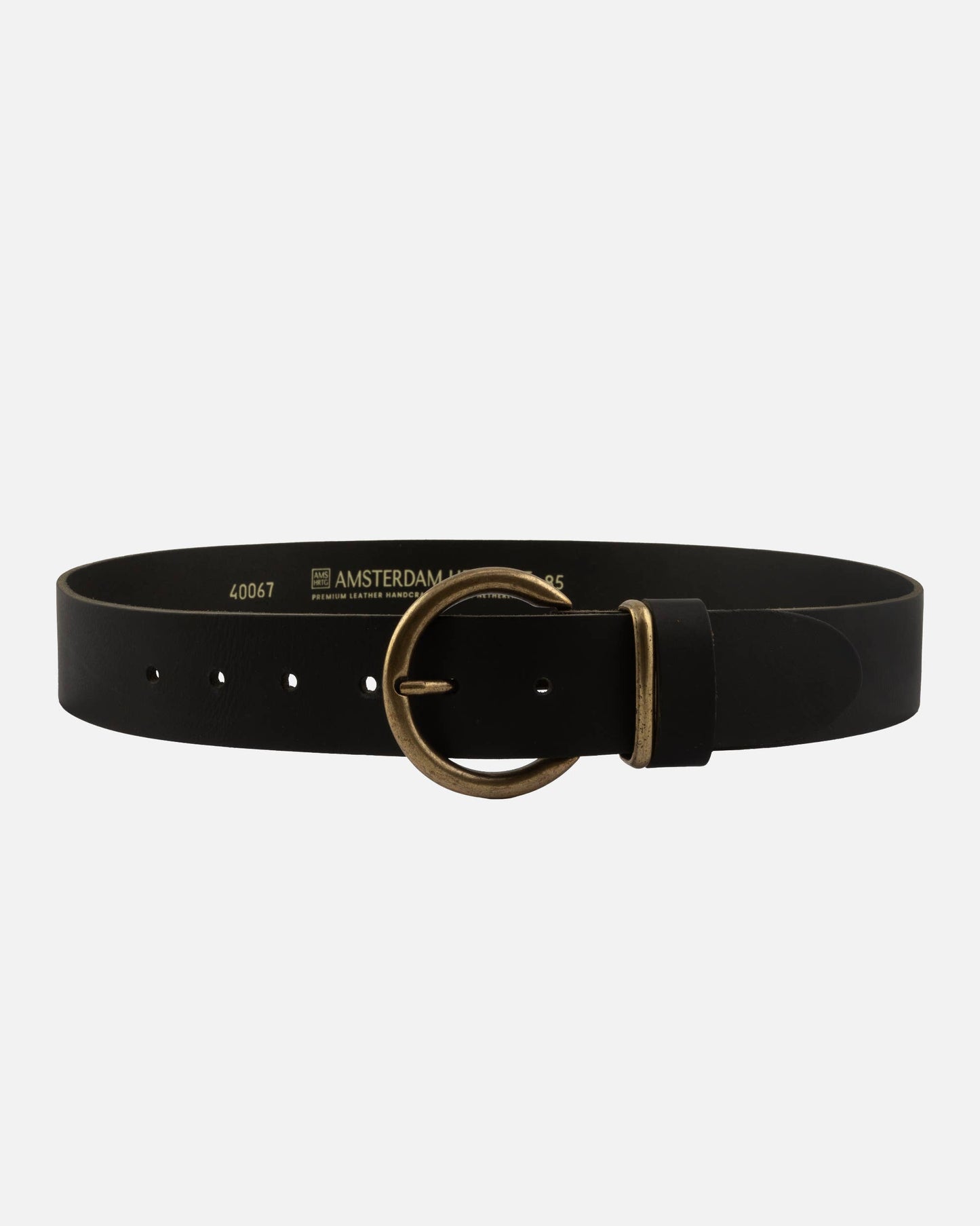Leah | Classic Round Buckle Leather Belt