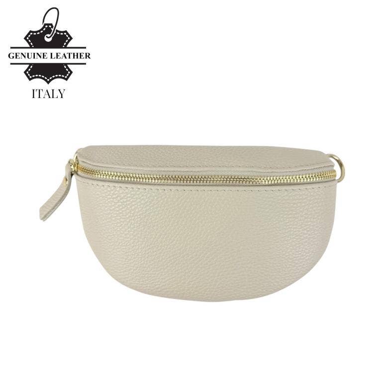 Italian Mini Leather Crossbody Waist Bag