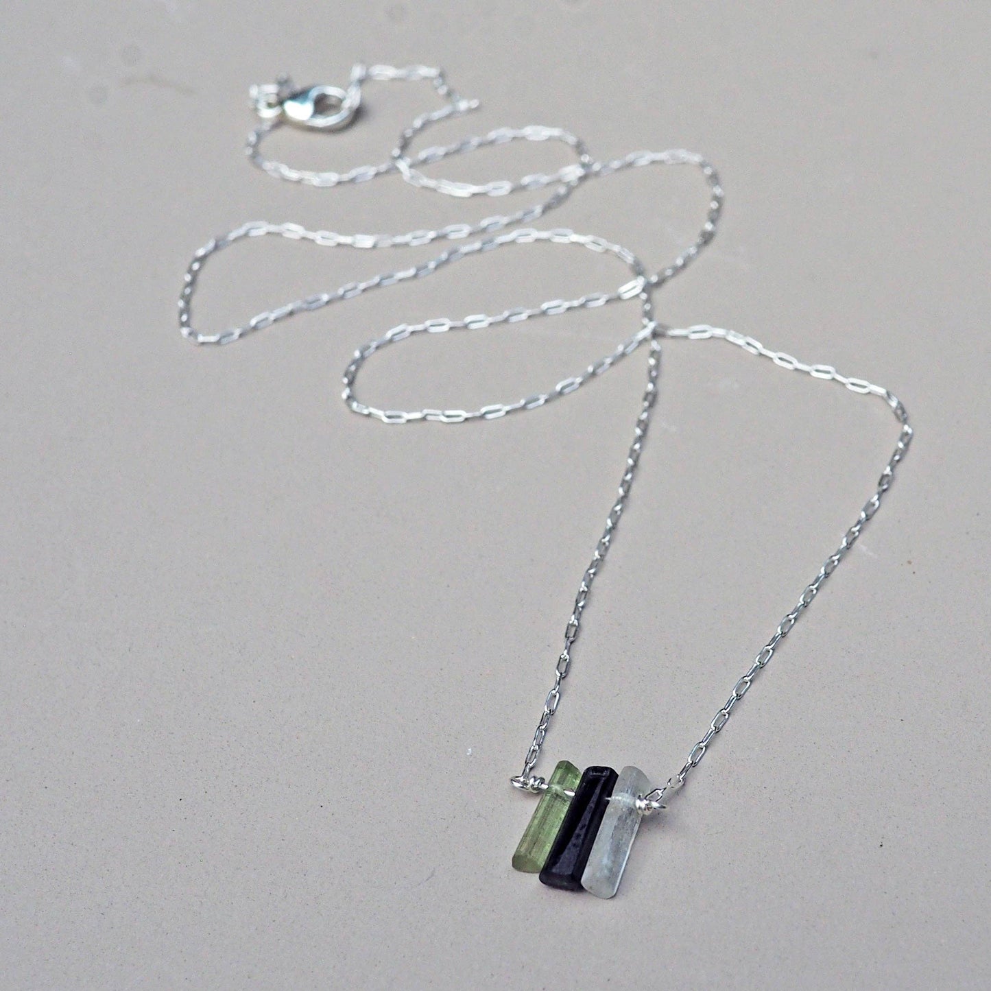"Changing Tides" Blue-Green Tourmaline Necklace