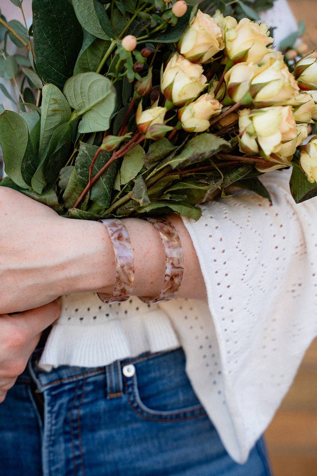 Brynn Bracelet - Shimmering Taupe - Standard // Cuff Bangle