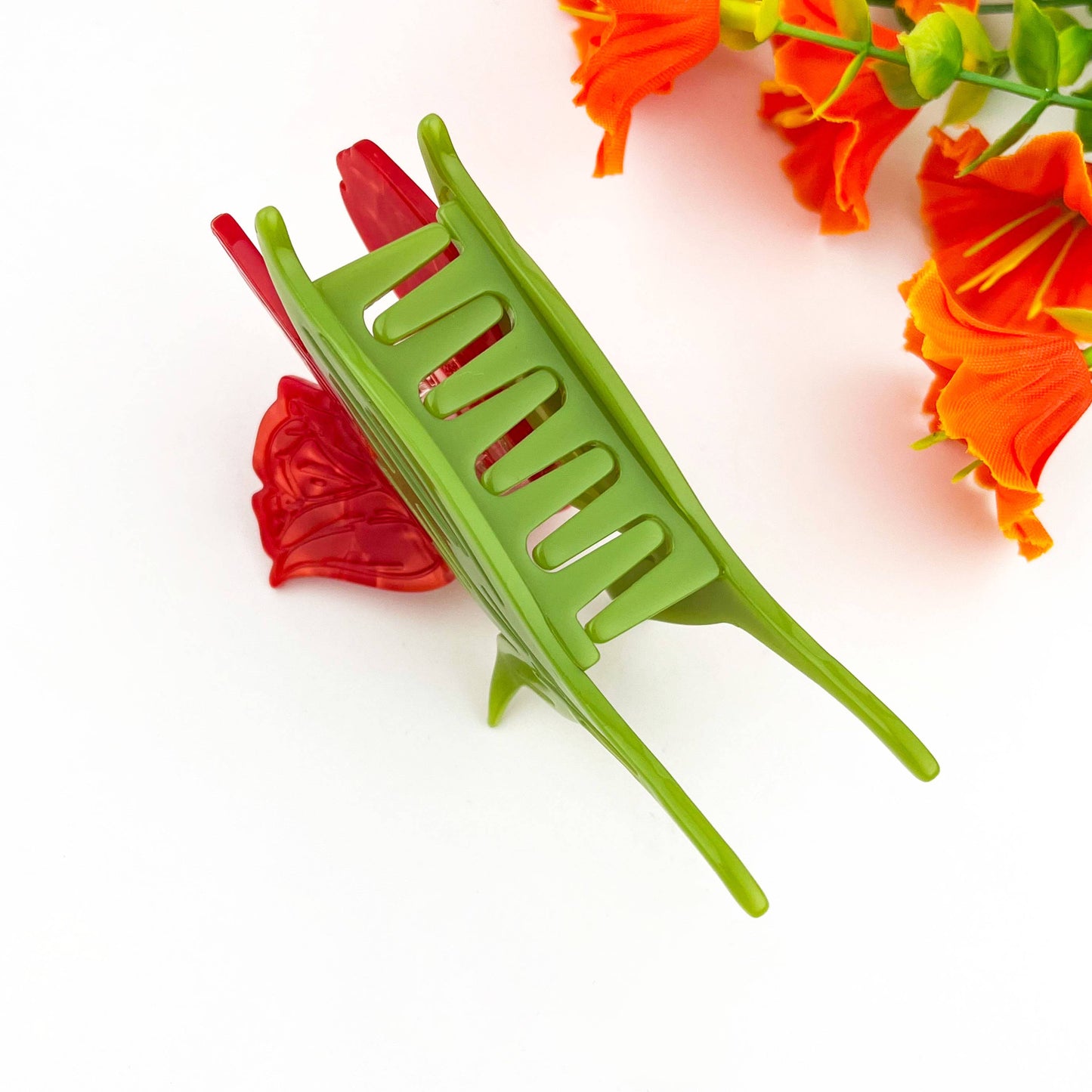 Double Tulip Acetate Claw Clip – Elegant Floral Hair Clip