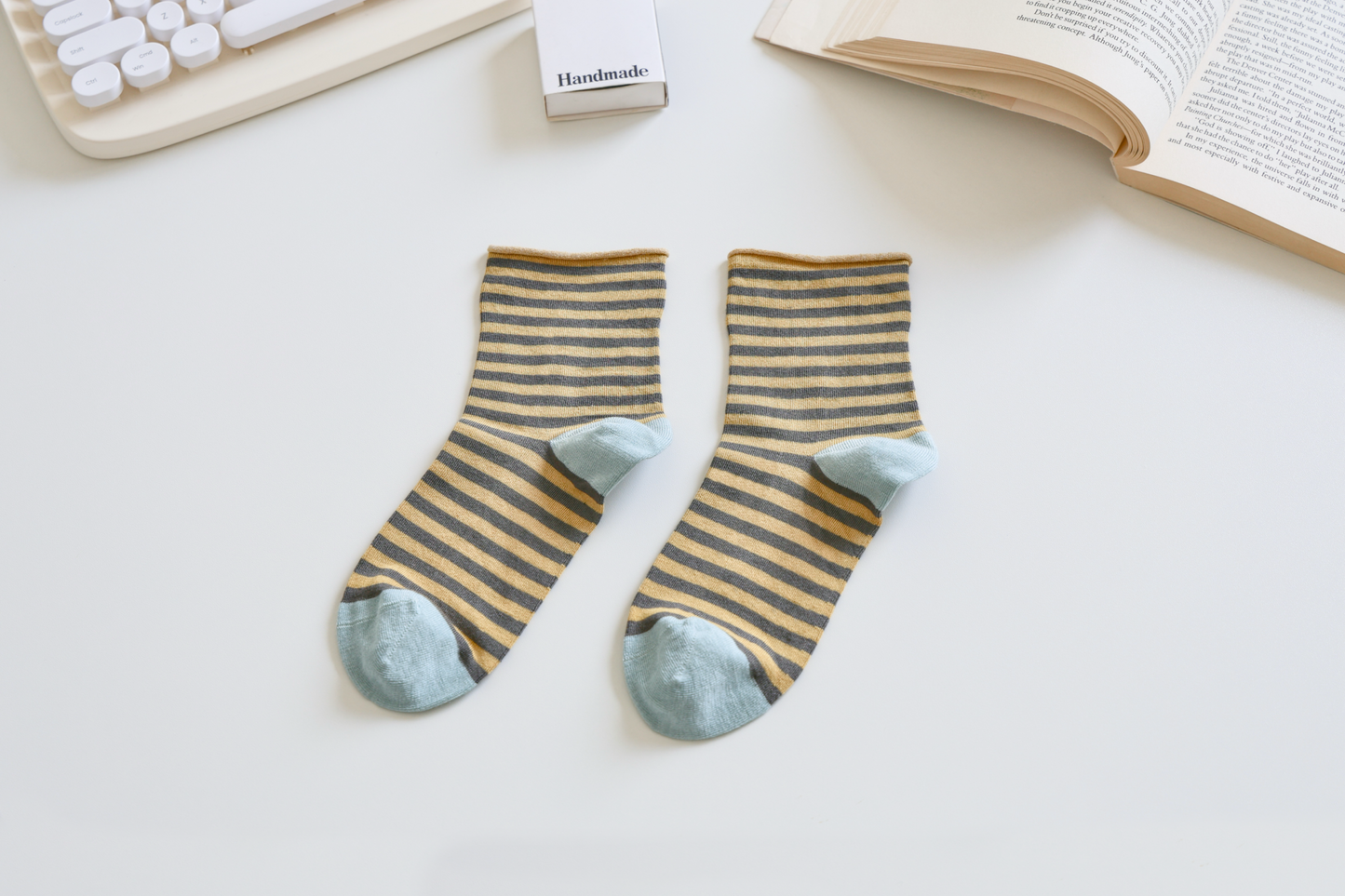 Mulberry Silk Striped Socks