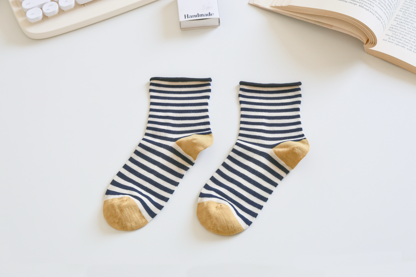 Mulberry Silk Striped Socks