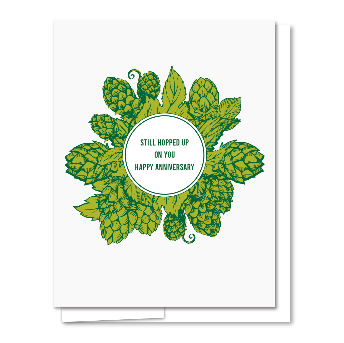 Hoppy Anniversary - Letterpress Funny Love Card