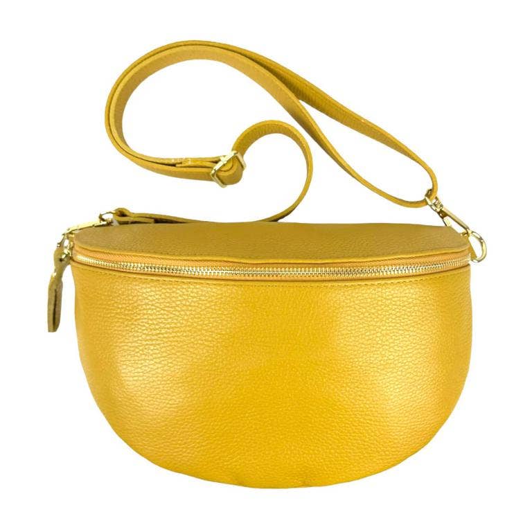 Large Italian Leather Crossbody/Waist Bag