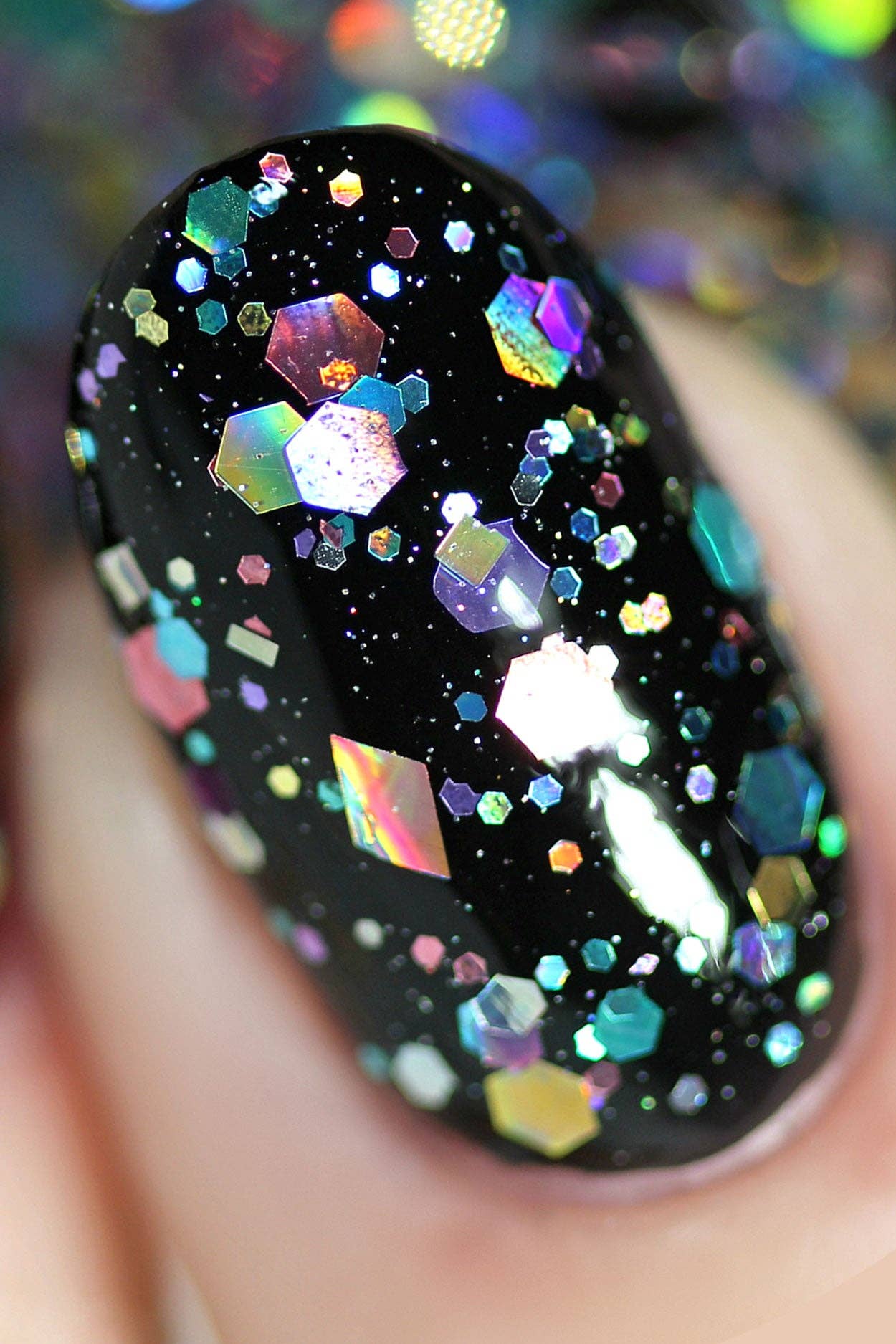 XX | Multicolored Holographic Glitter Nail Polish Topper