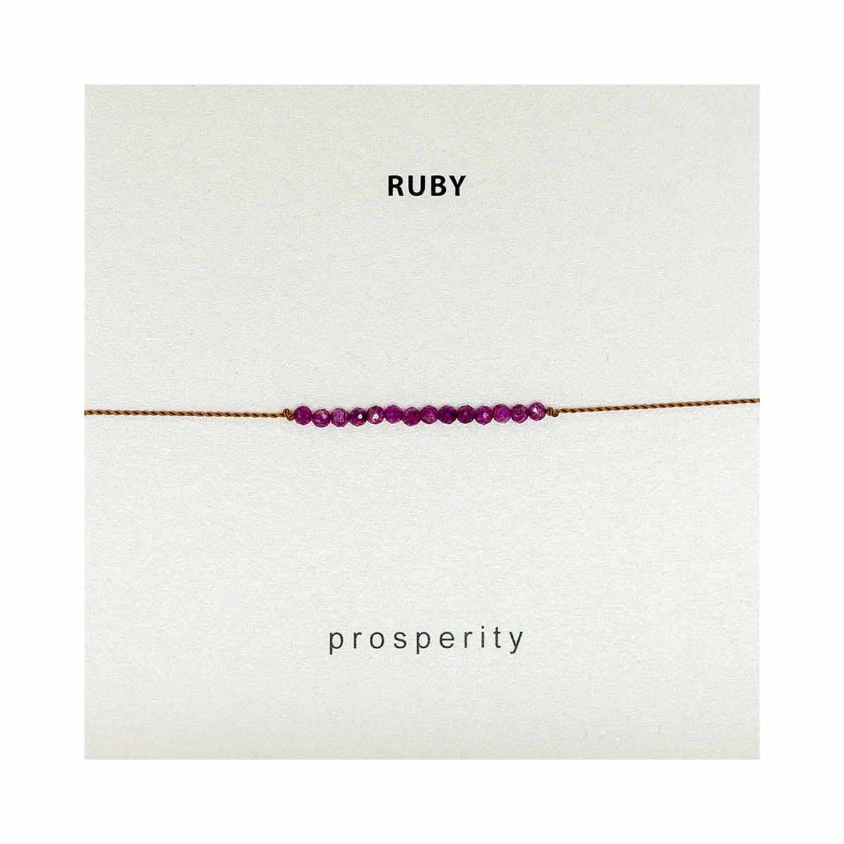 Ruby Bracelet- Prosperity Gemstone Intention