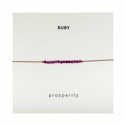 Ruby Bracelet- Prosperity Gemstone Intention