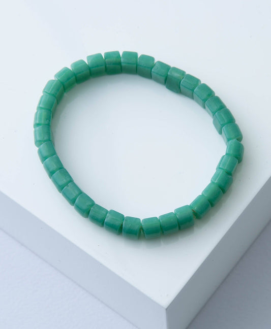 Opaque Glass Bracelet, Jade