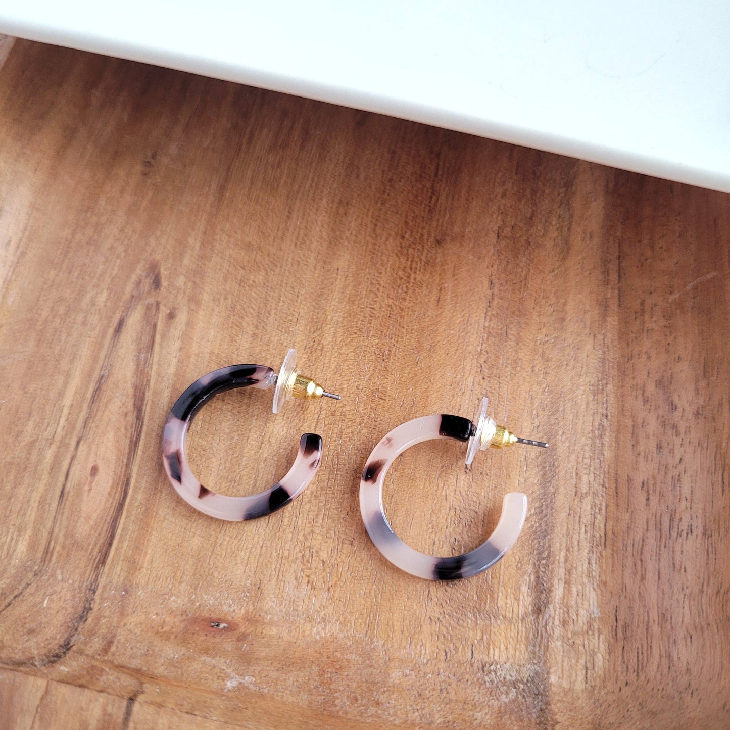 Cam Mini Hoops - Blonde Tortoise // Jewelry, Earrings, Fall