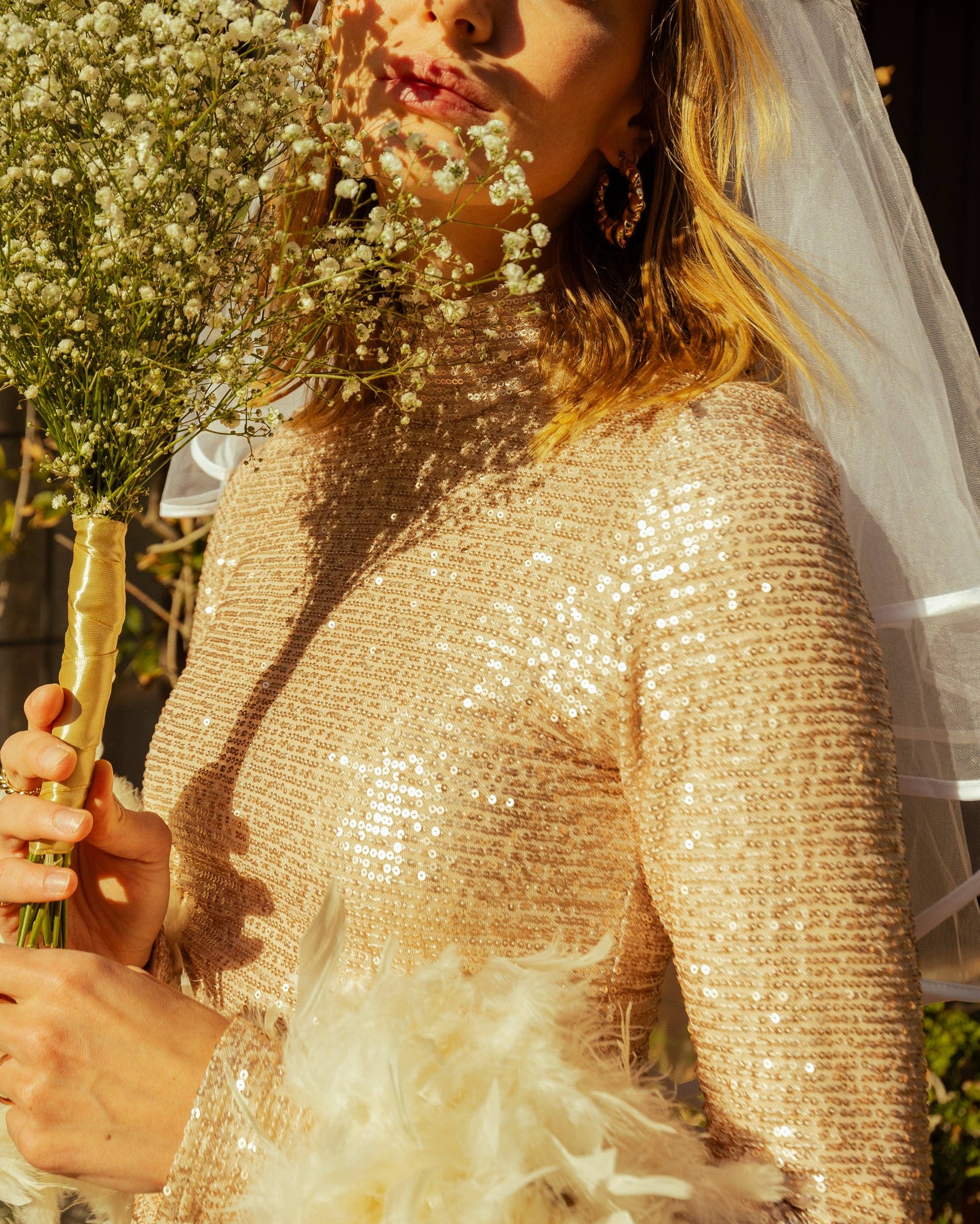 Julianne Dress in Champagne Sequin
