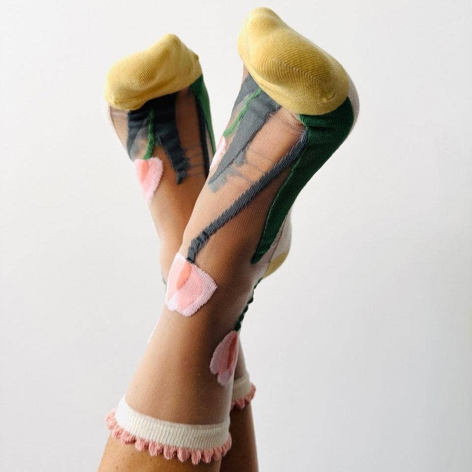 Tulip - transparent novelty socks