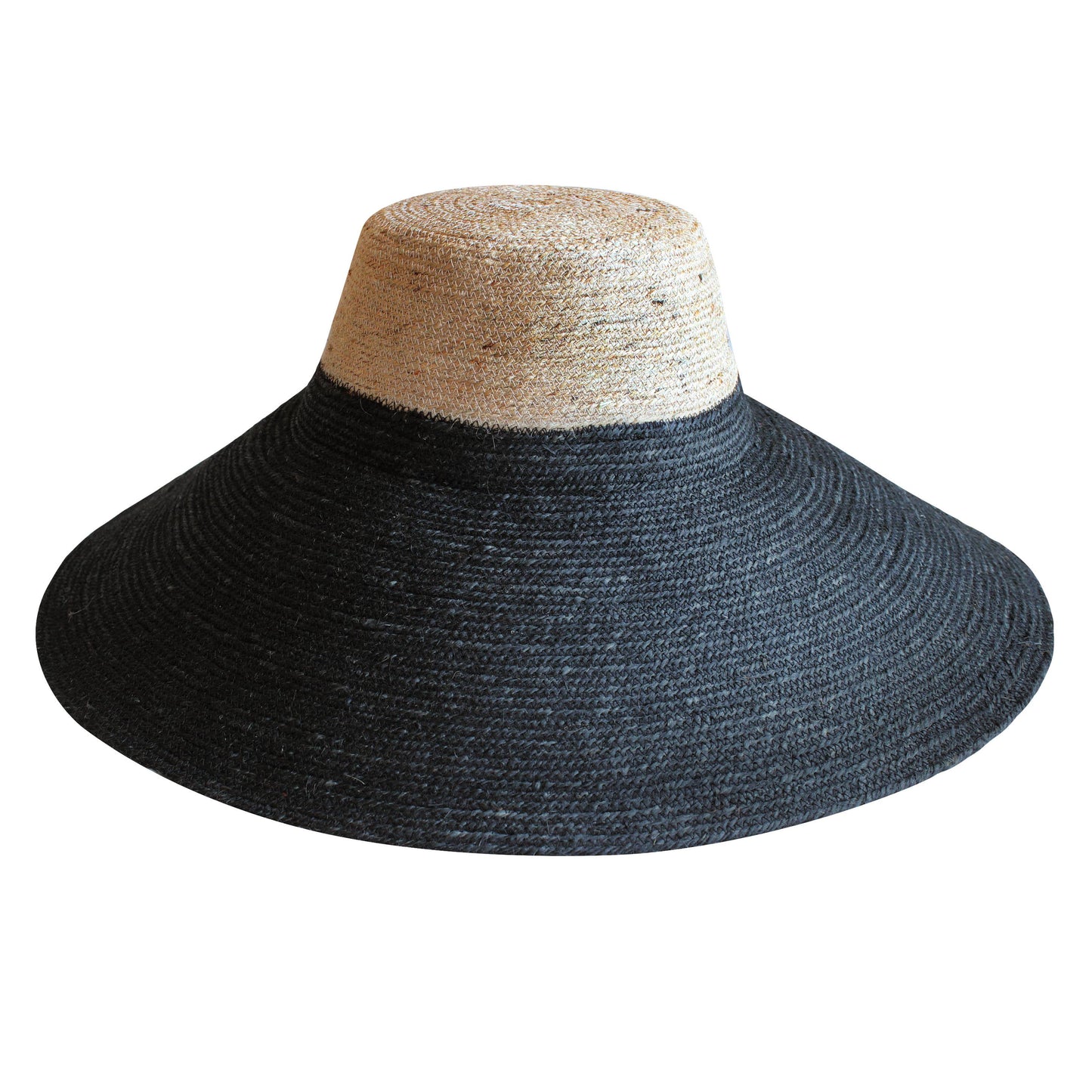 RIRI DUO Jute Straw Hat, in Black