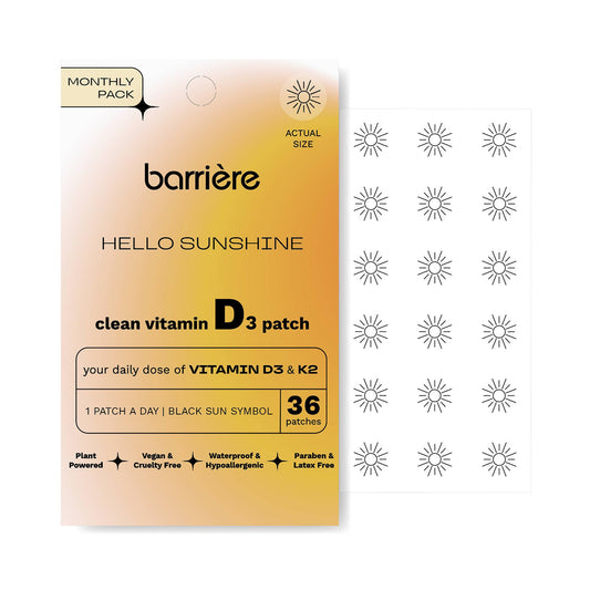 HELLO SUNSHINE clean vitamin D3 patch 36pk- black sun