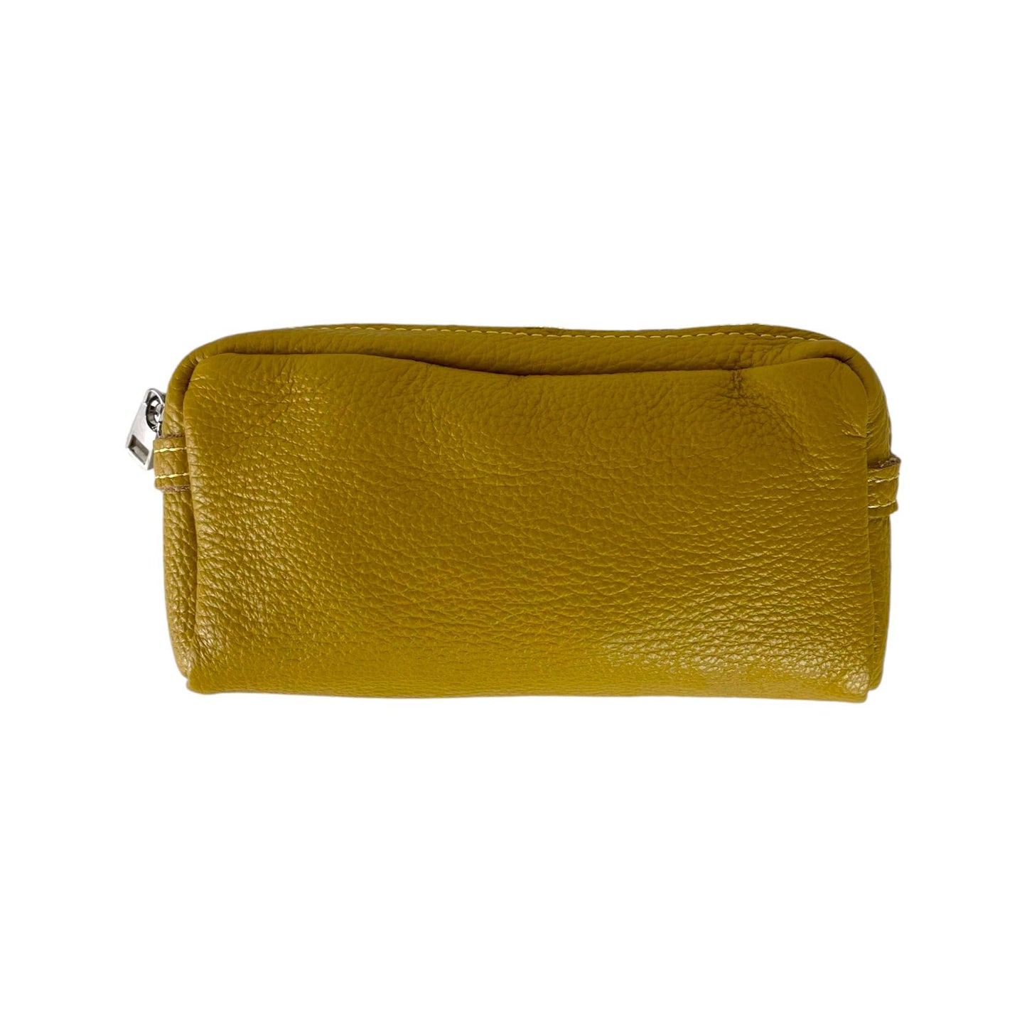 Women's High Quality Zippered Leather Toiletry Bag on Sale