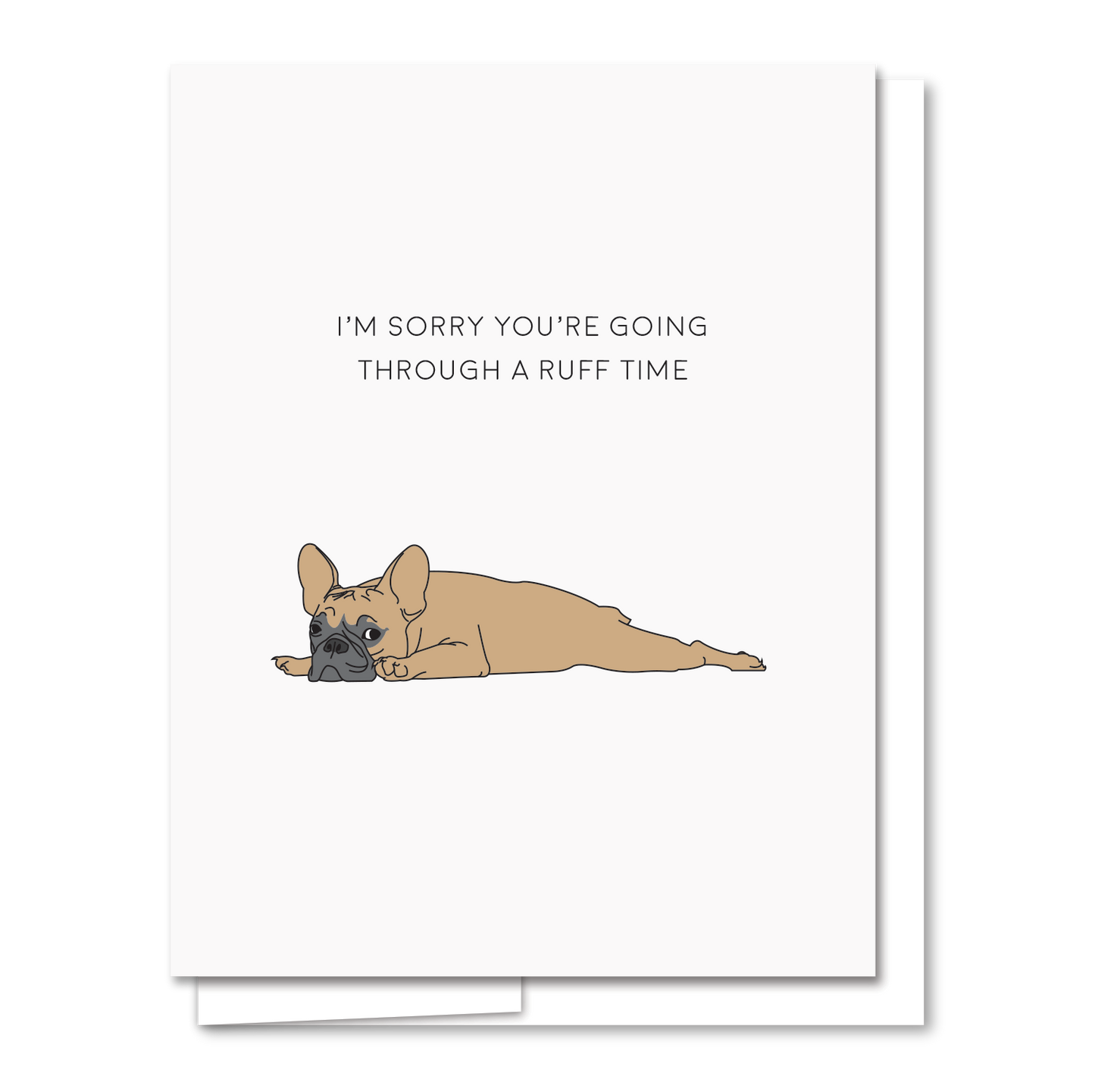 Ruff Time - Letterpress Sympathy Card