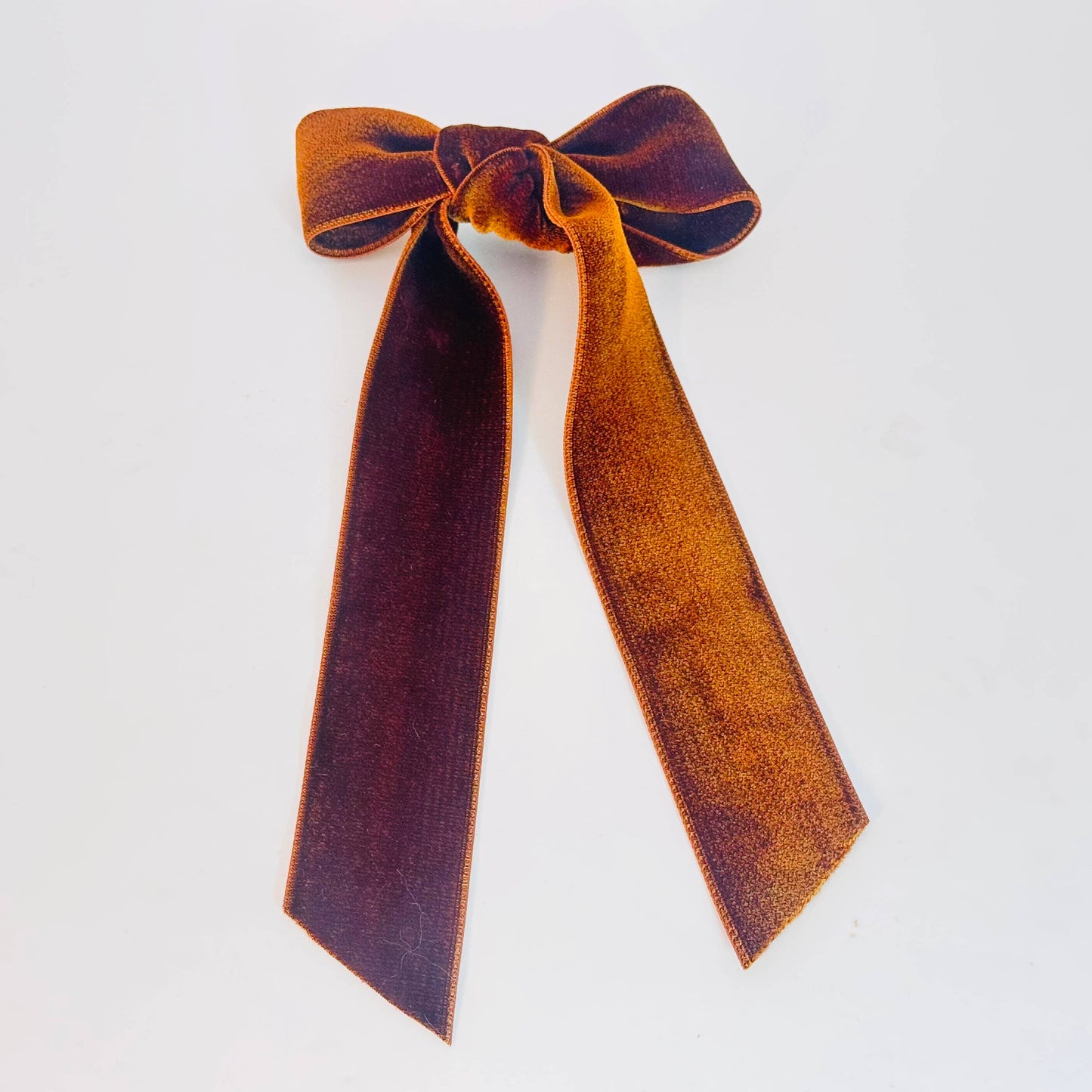 Japanese DoubleSided 1.5" Velvet Ribbon Hair Bow Barrettes