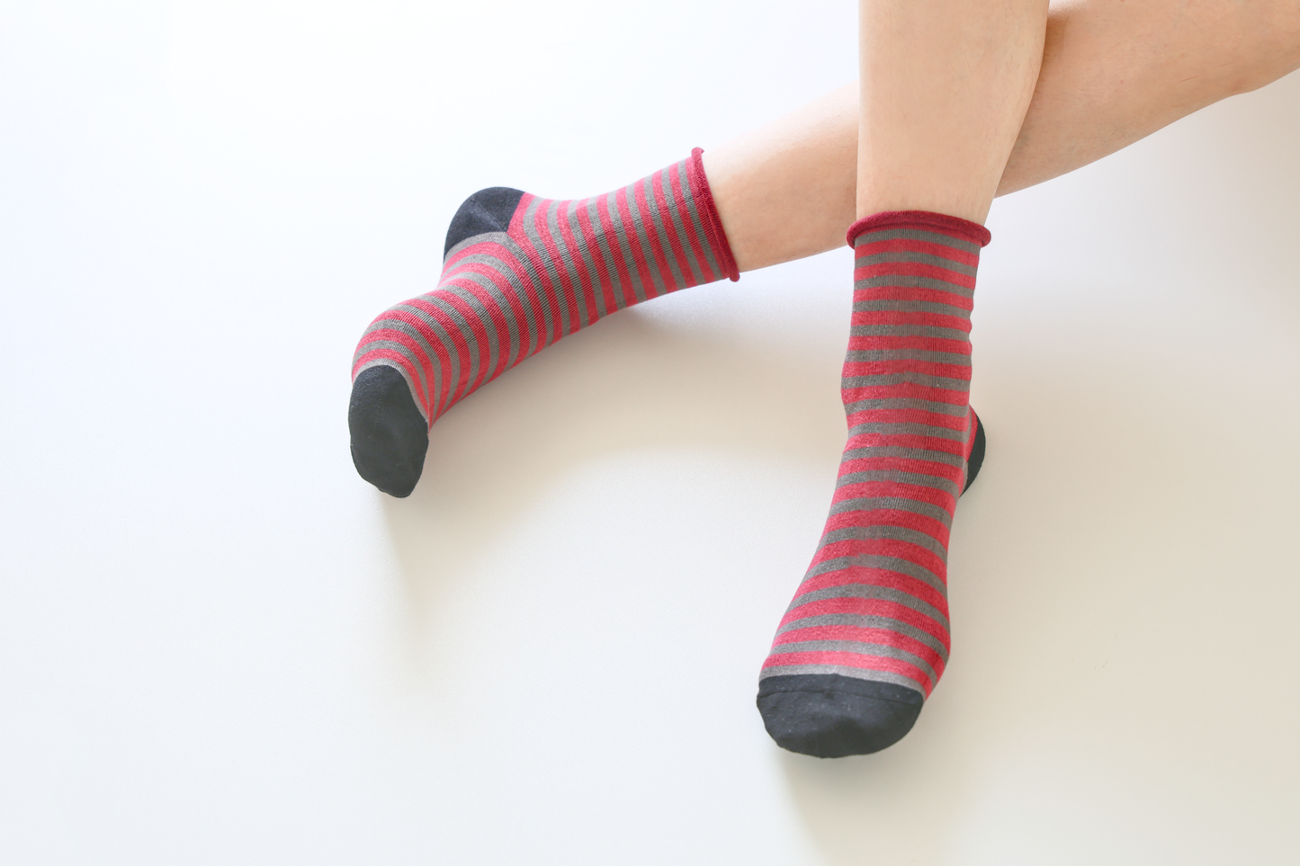 Mulberry Silk Striped Socks