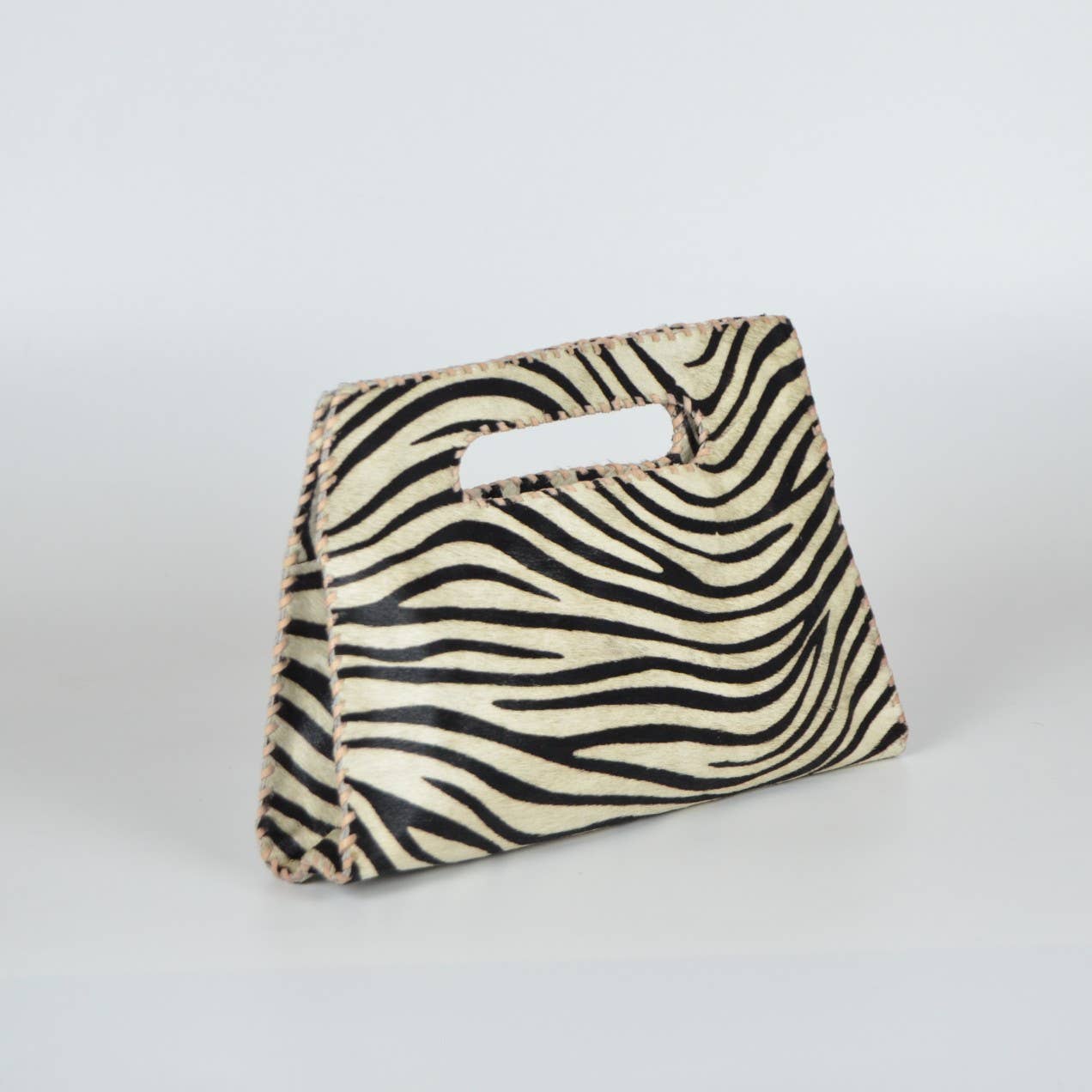 Mia Clutch Printed Hairon Leather