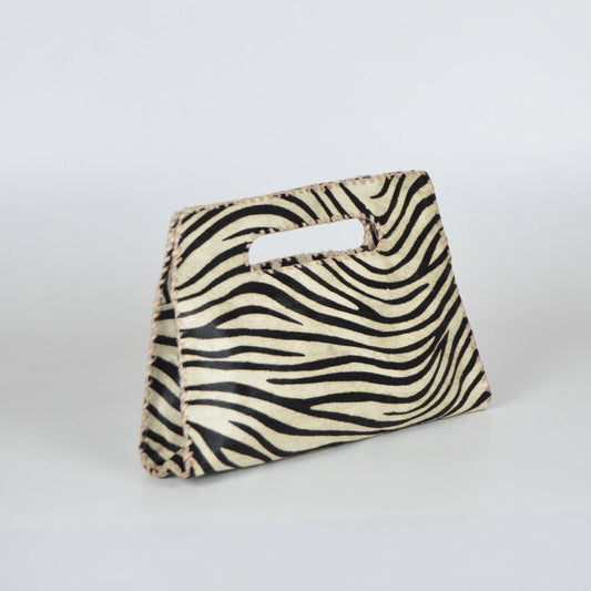 Mia Clutch Printed Hairon Leather