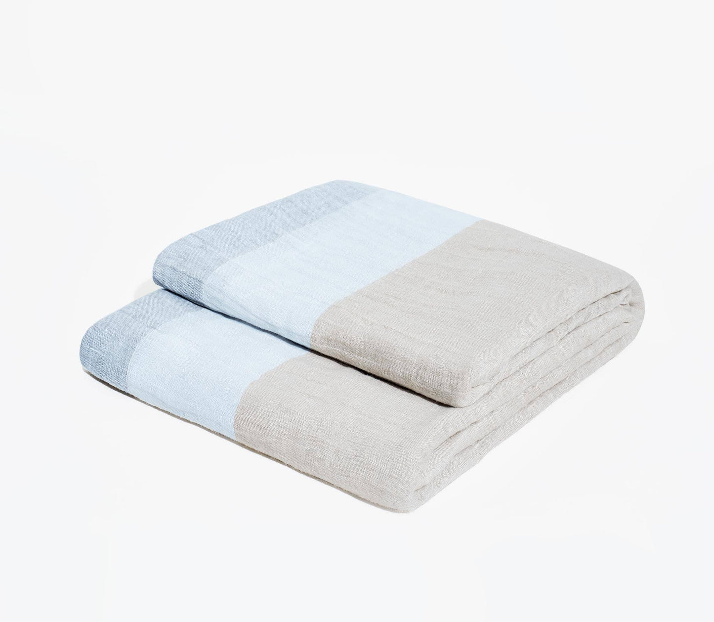 Italian Linen Throw Blanket | Slate Blue