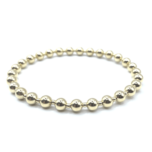 5mm+2mm+5mm Gold Filled Waterproof Dimension Bracelet 6.5"-7" - 525B