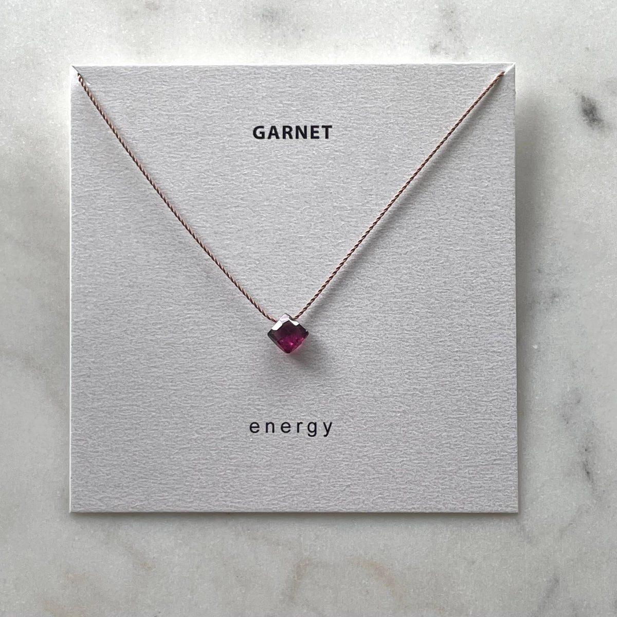 Garnet Energy Necklace, Gemstone Intention Necklace