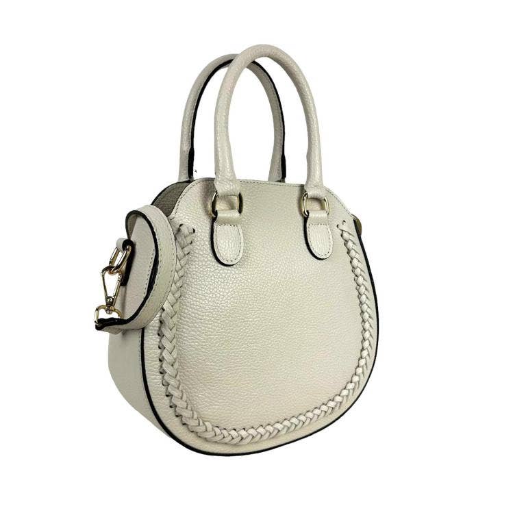 Leather Pronto Handbag with 2 Short Handles + Crossbody