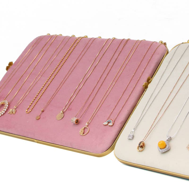 Vintage Inspired 2-Tone 9-hook display ramp slanted