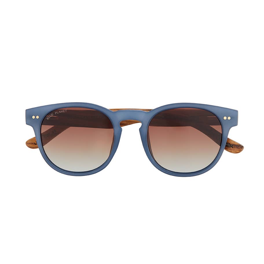 BP10172 NEW Indie - Matte Blue/Walnut Wood- Smoke Polarized