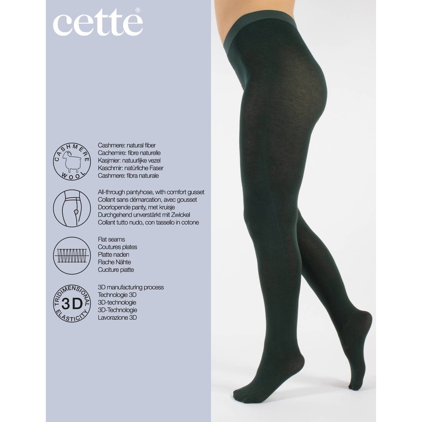 Cashmere Wool Tights 150 DEN | 3 Colors