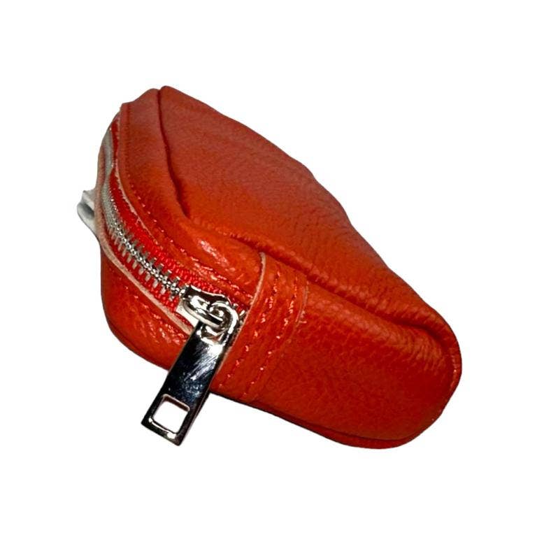 Women's High Quality Zippered Leather Toiletry Bag on Sale