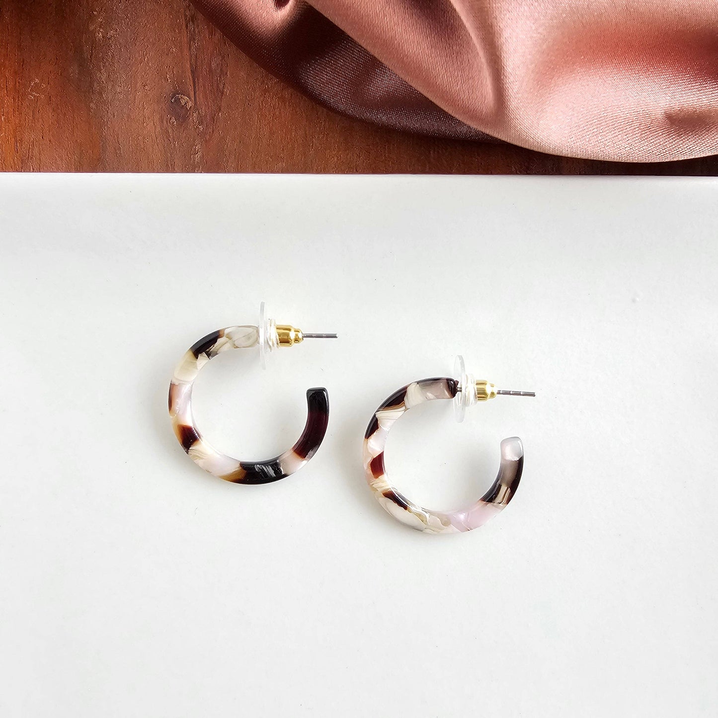 Cam Mini Hoops -  Chai Tea // Jewelry, Earrings, Fall