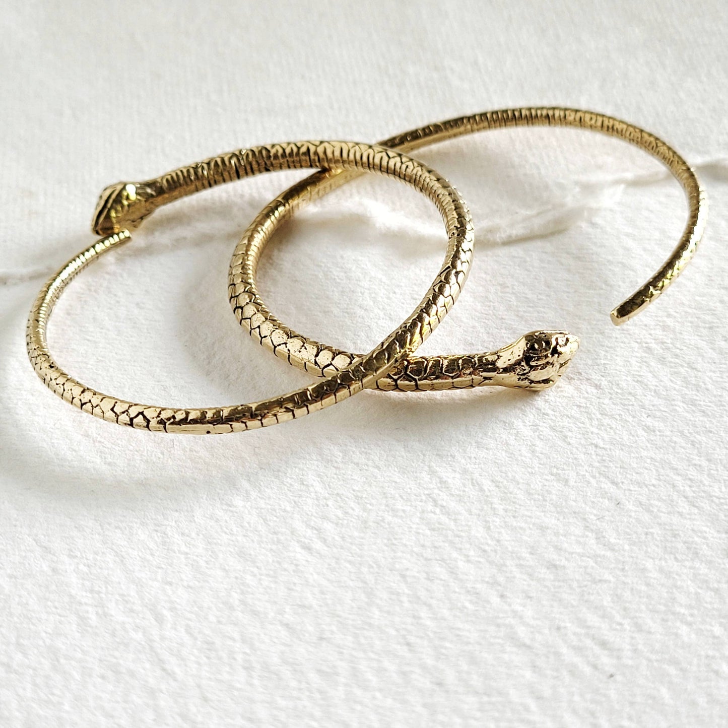 Brass snake serpent cuff bangle bracelet handmade #BX03