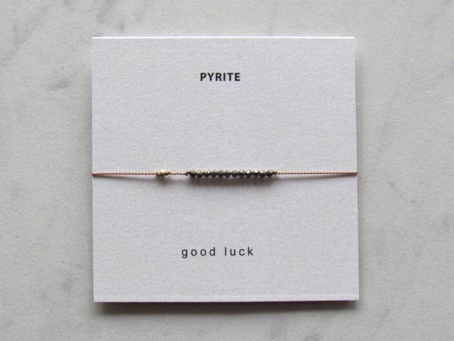 Pyrite and Gold Bracelet- Good Luck