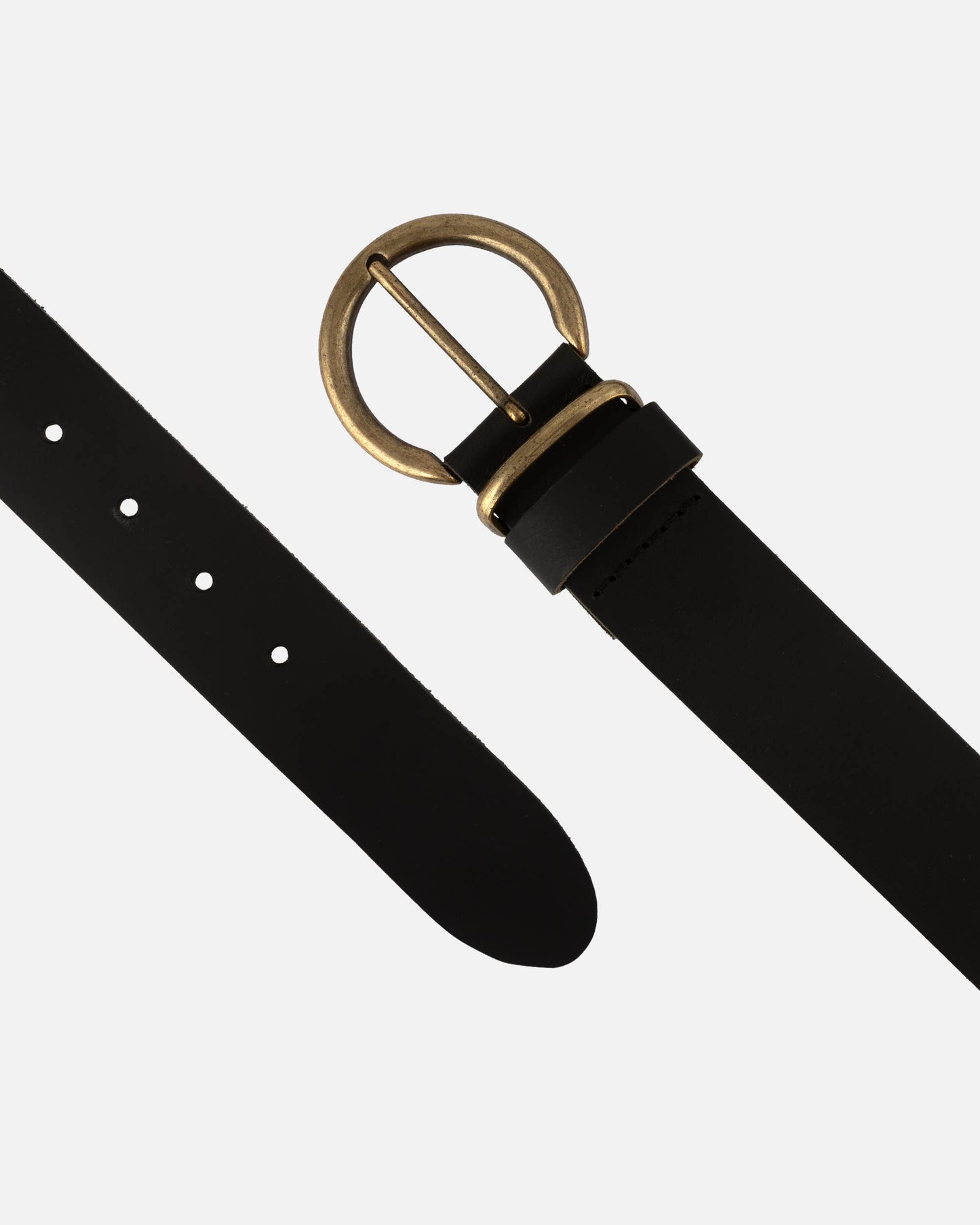 Leah | Classic Round Buckle Leather Belt
